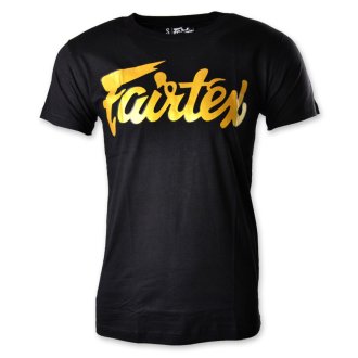Fairtex Fight Team Muay Thai T Shirt - Black/Gold