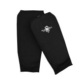 Elasticated Cotton Shin Pads - Black