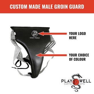 Custom Made Martial Arts Deluxe Female Groin Guards - Your Logo
