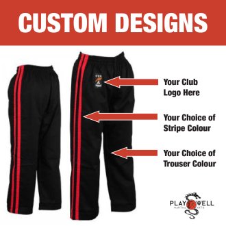 Custom Made Martial Arts Club Trousers