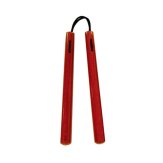 Nunchaku Round Red Oak With Cord - C109 - PRE ORDER