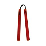 Nunchaku Round Red Oak With Cord - C109