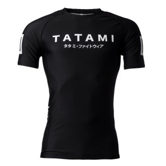 Tatami Adults Katakana Short Sleeve Rash Guard - Black
