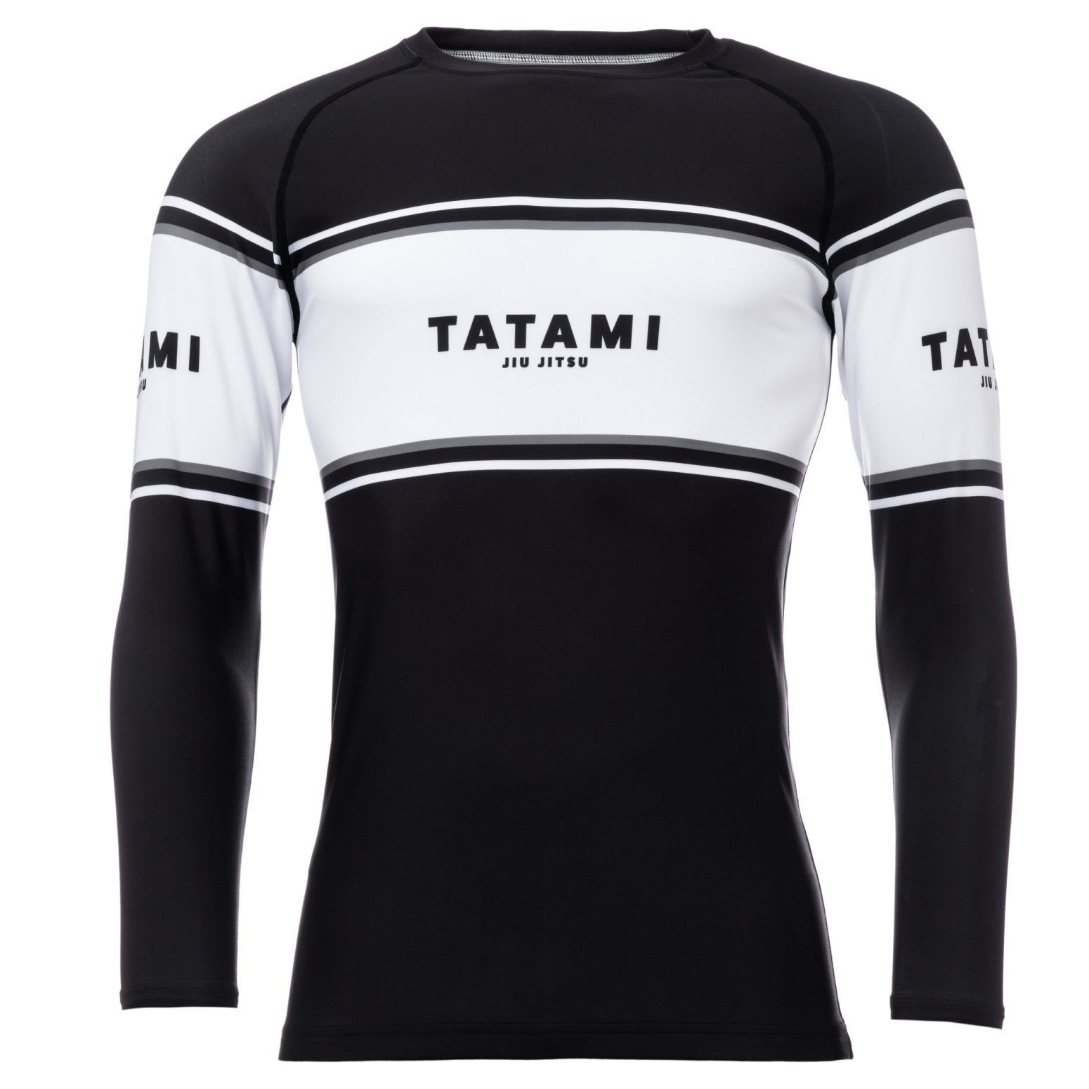 Tatami Adults Fraction Long Sleeve Rash Guard - Black - Click Image to Close