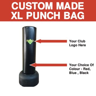 Custom Made XL Freestanding Punch Bag Black