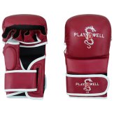 Playwell MMA "Maroon Series" 7oz Leather Sparring Gloves -