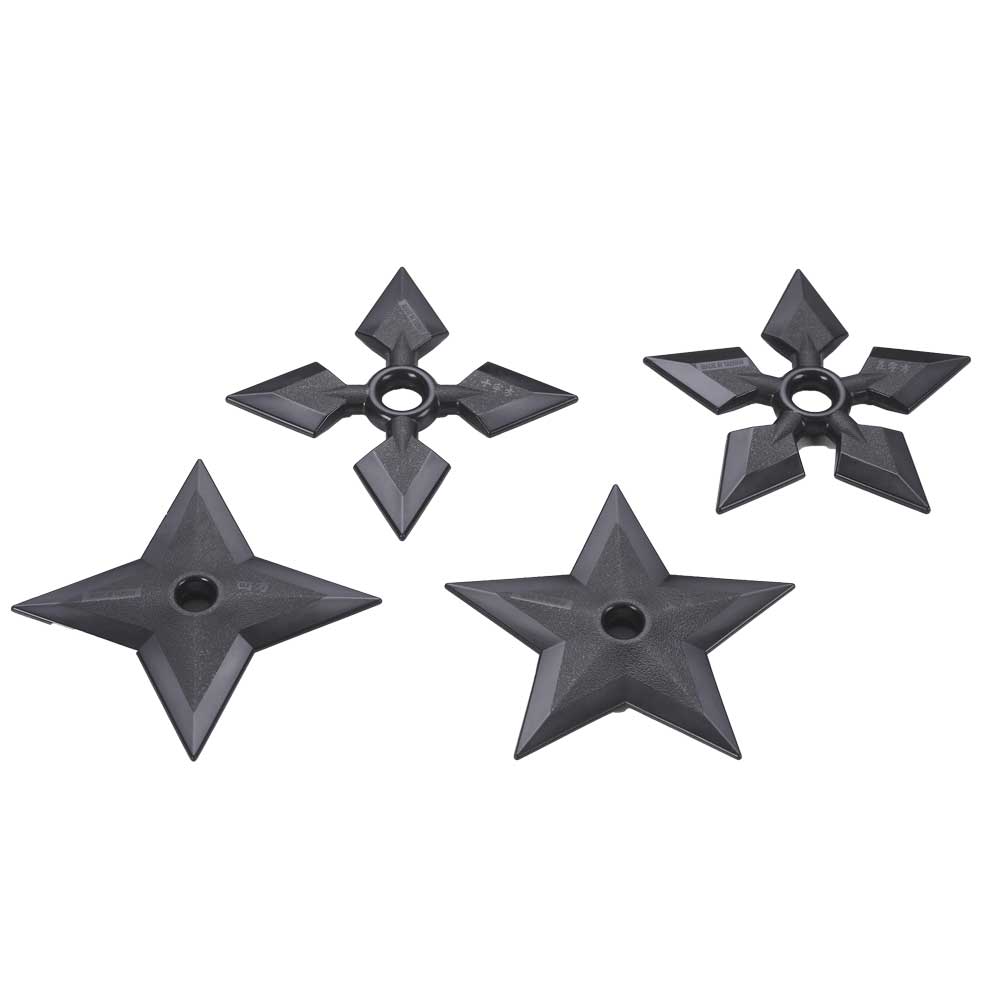 Black Polypropylene Full Contact Ninja Stars - PRE ORDER - Click Image to Close