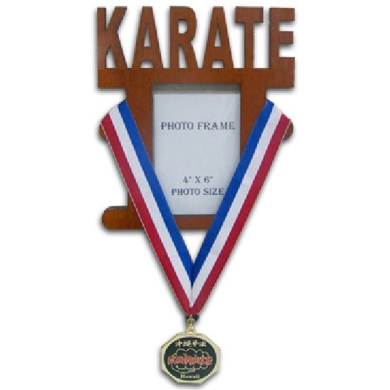 Wooden Karate Photo Frame Medal Display - (Item: 08447) - Click Image to Close