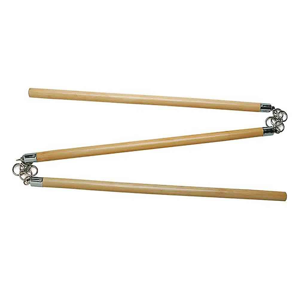 Three Sectional Staff - Plain Rattan - Click Image to Close