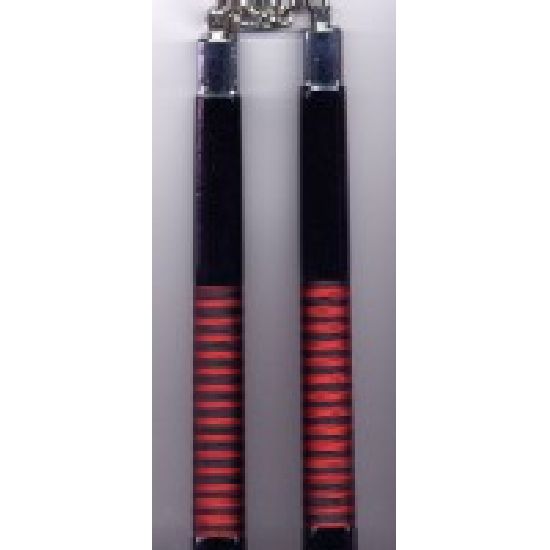 NR-049: Nunchaku Wood with B/B Metal Chain and Red String - Click Image to Close