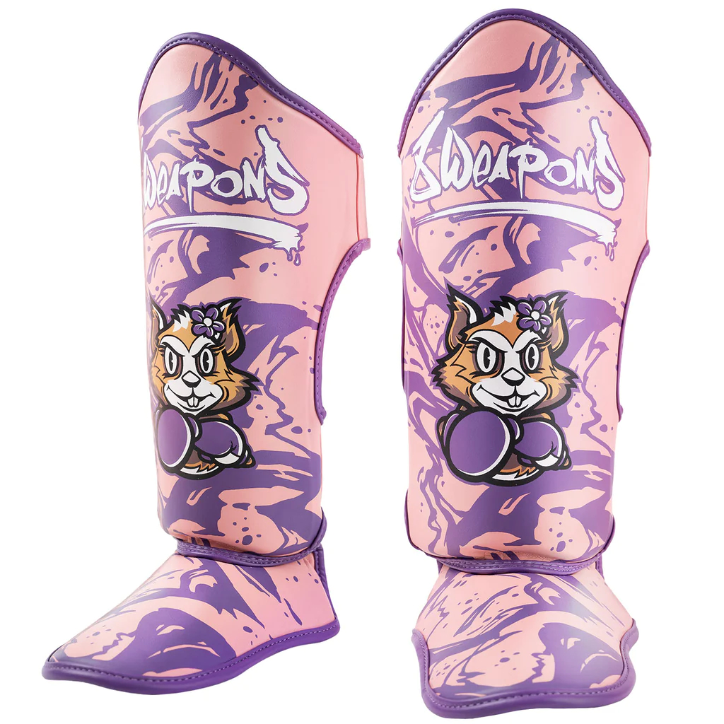 8 Weapons Kids Jenny Muay Thai Shin Guards - Click Image to Close