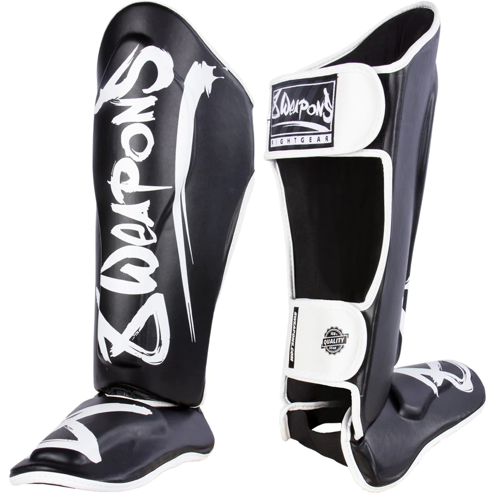 8 Weapons Unlimited Muay Thai Shin Guards - Click Image to Close