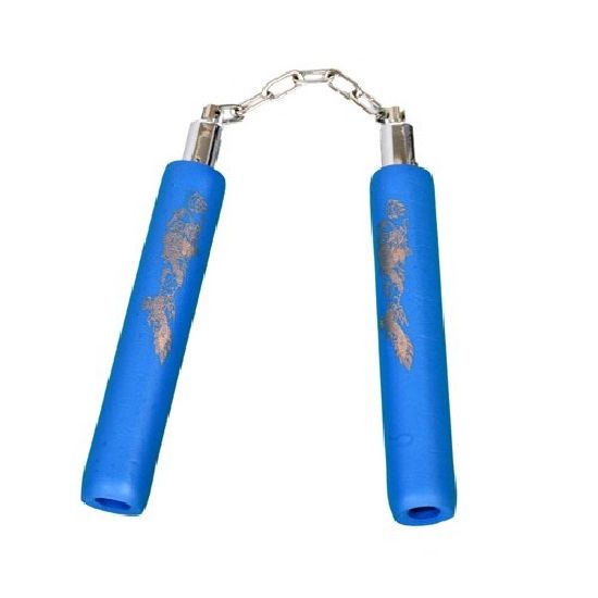 NR-017: 8 in Foam with ball bearing chain: All Blue - Click Image to Close