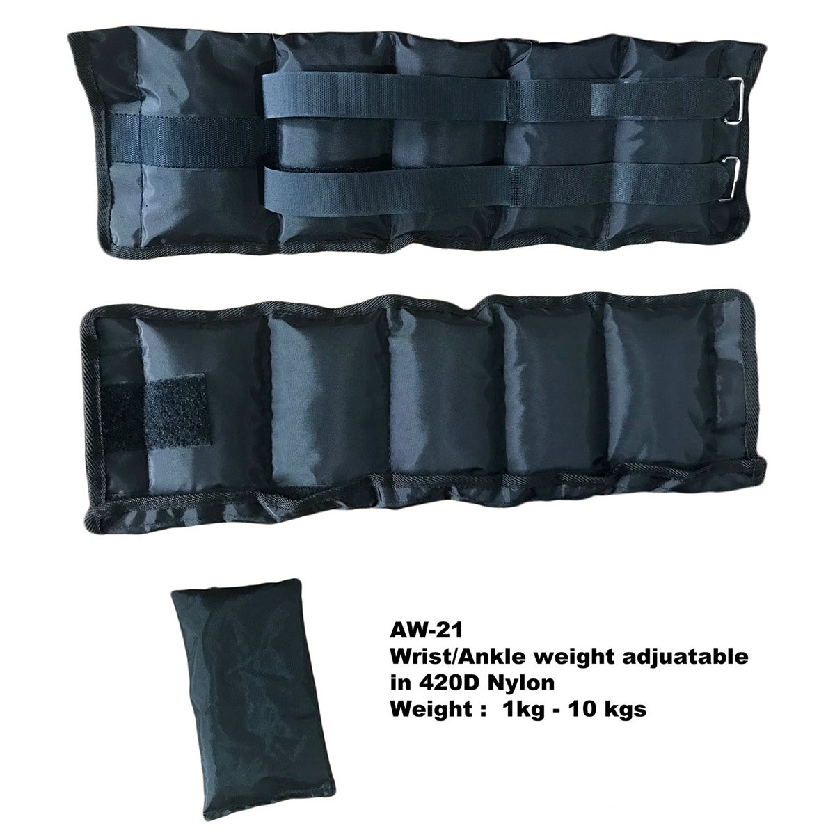 Deluxe Leg Weights Nylon Adjustable - 8kg SET - Click Image to Close