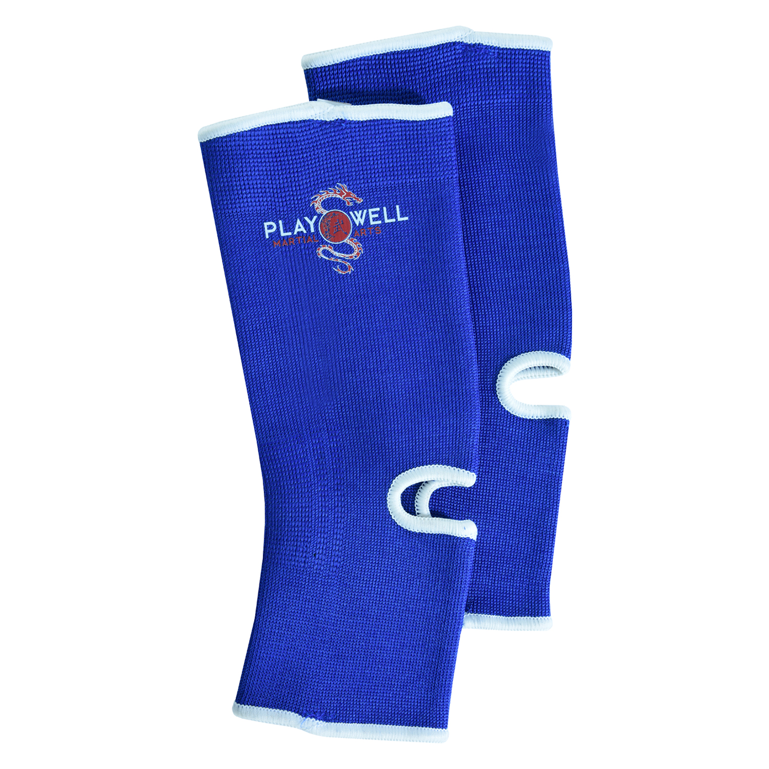 Playwell Muay Thai Elasticated Ankle Support - Blue - Click Image to Close
