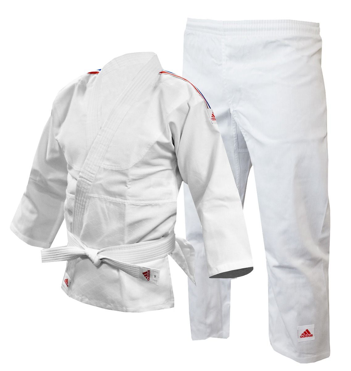 Adidas GB Stripes Kids Judo Uniform - White - Click Image to Close