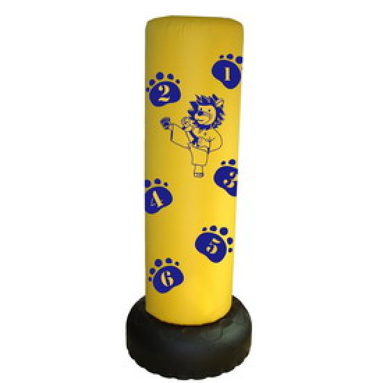 Childrens Yellow Lion Freestanding Punch Bag - Click Image to Close