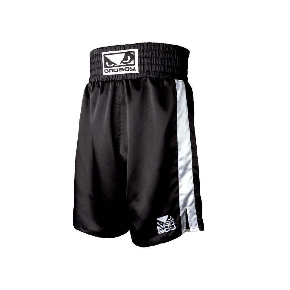 Bad Boy Pro Boxing Shorts - Black - Click Image to Close