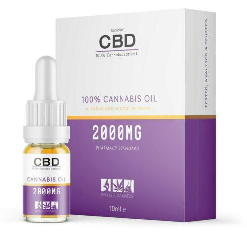 British Cannabis - 100% Pure Cannabis CBD Oil - 2000mg - Click Image to Close