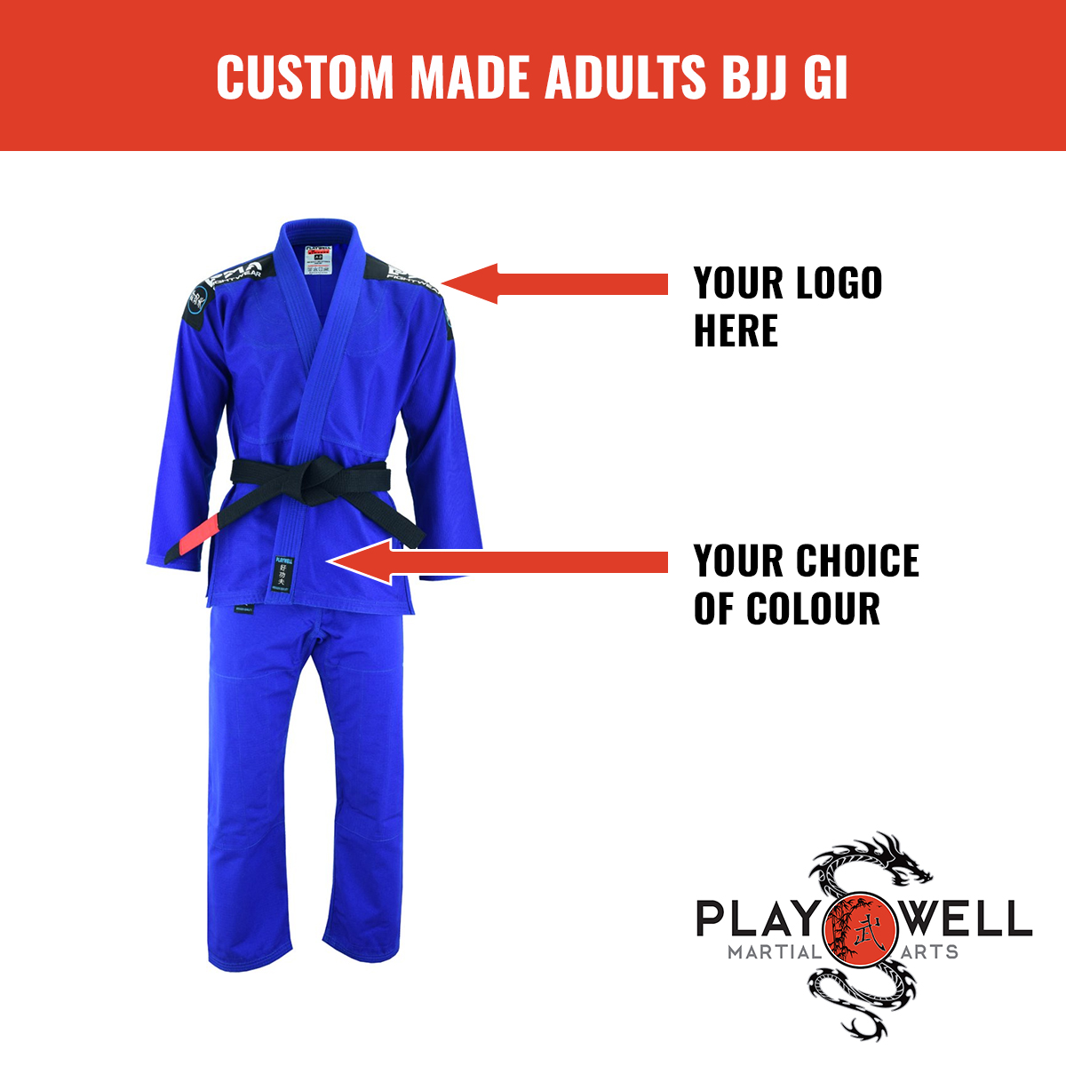 Custom Made Martial Arts BJJ Gis - Your Logo - Click Image to Close
