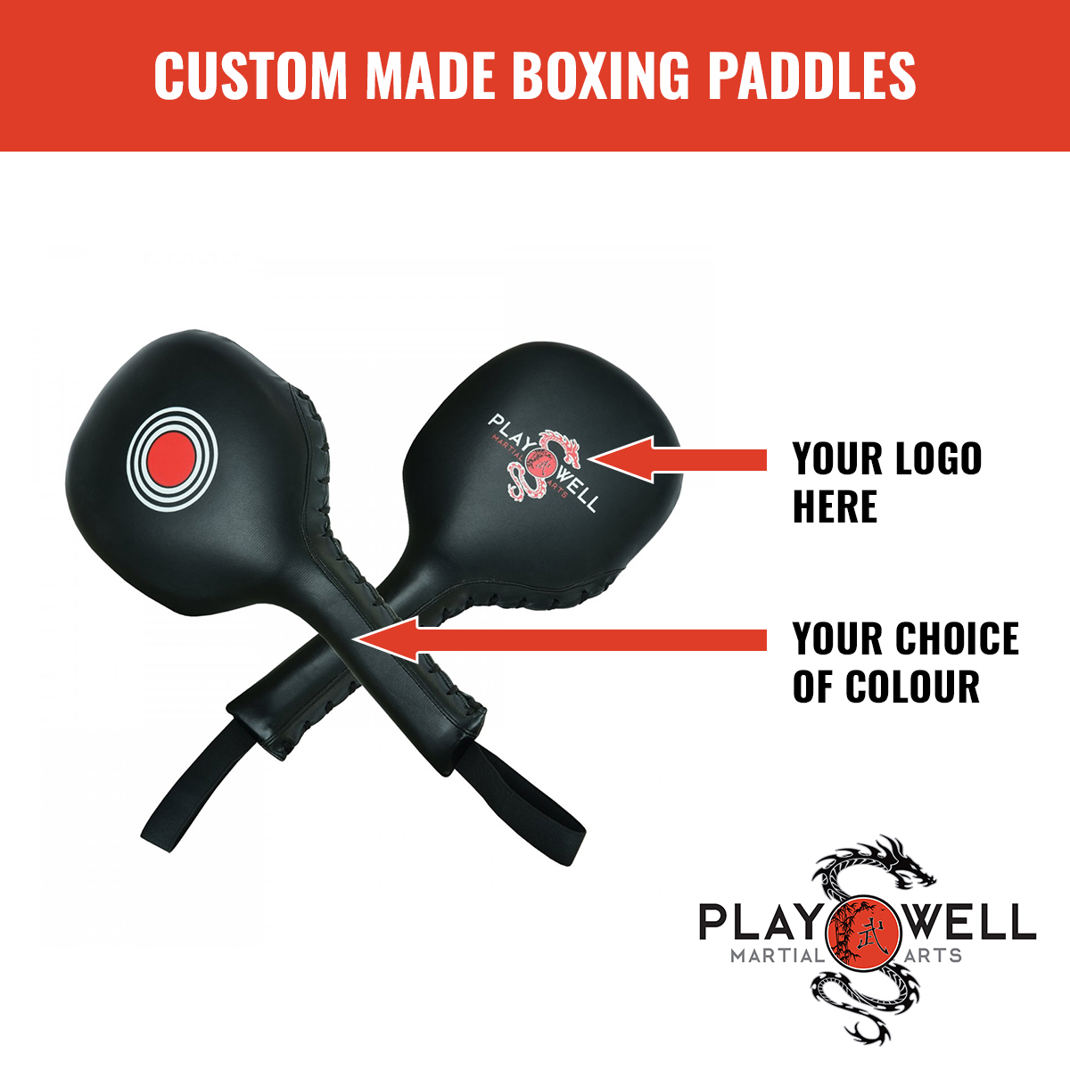 Custom Made Martial Arts Boxing Paddles - Your Logo - Click Image to Close