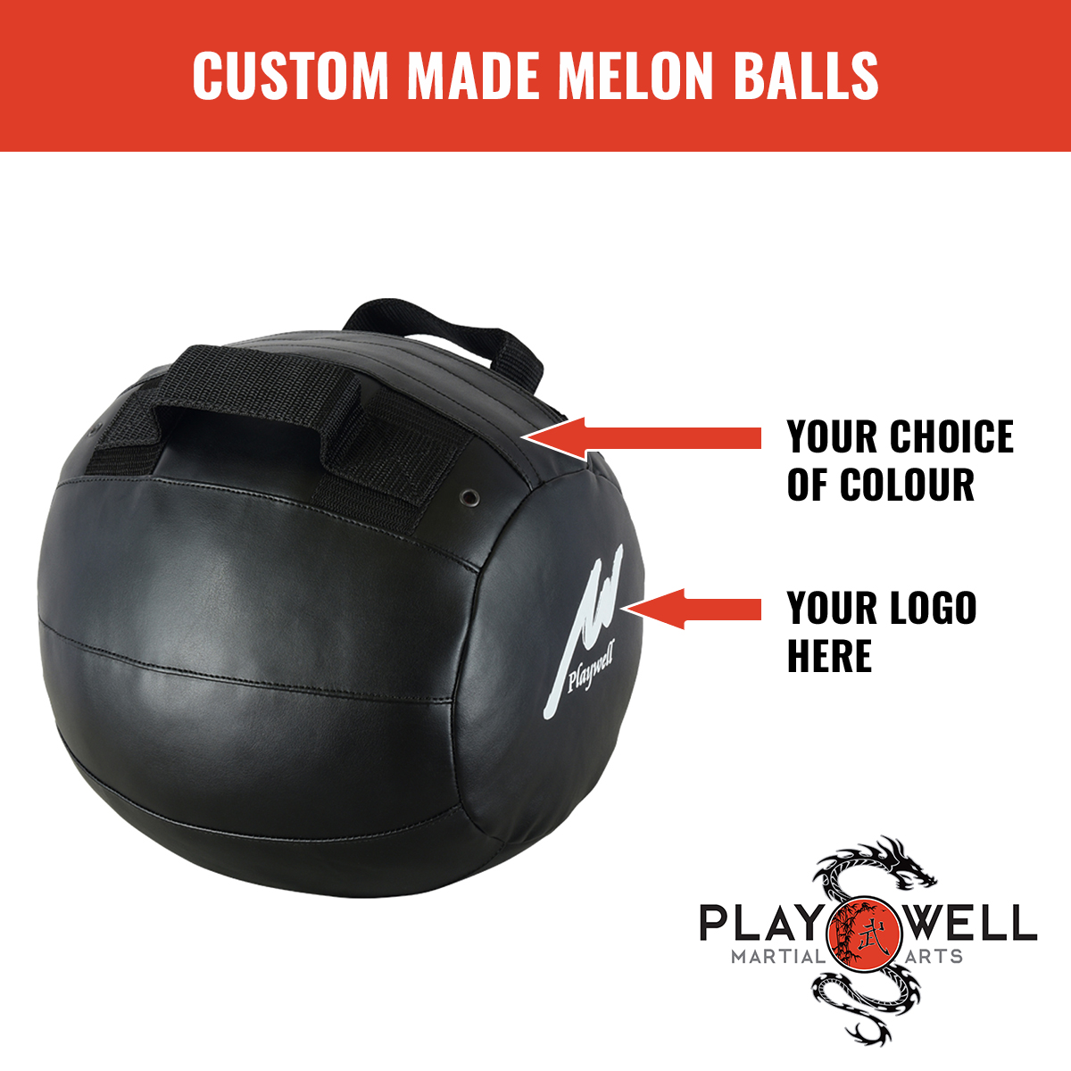 Custom Made Martial Arts Mellon Striking Balls - Your Logo - Click Image to Close