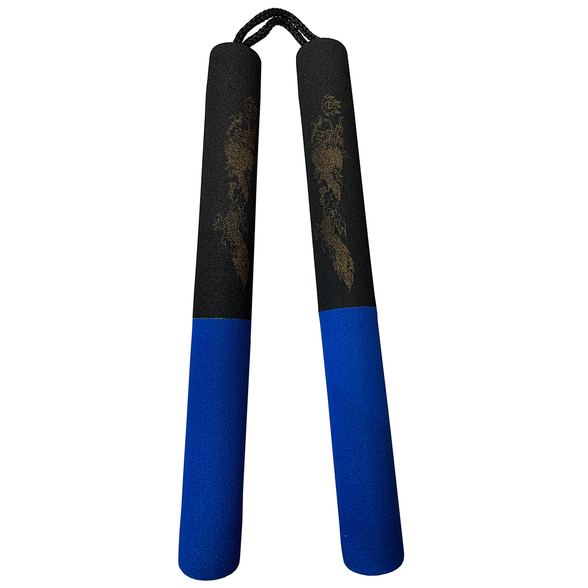 NR-005P: Foam Nunchaku with Cord Blue / Black ( E125C ) - Click Image to Close