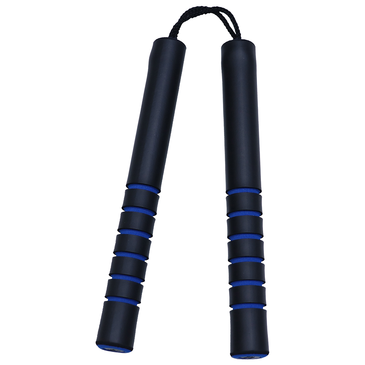 NR-028: Foam Nunchaku Cord With Grip : Blue grips ( E128) - Click Image to Close