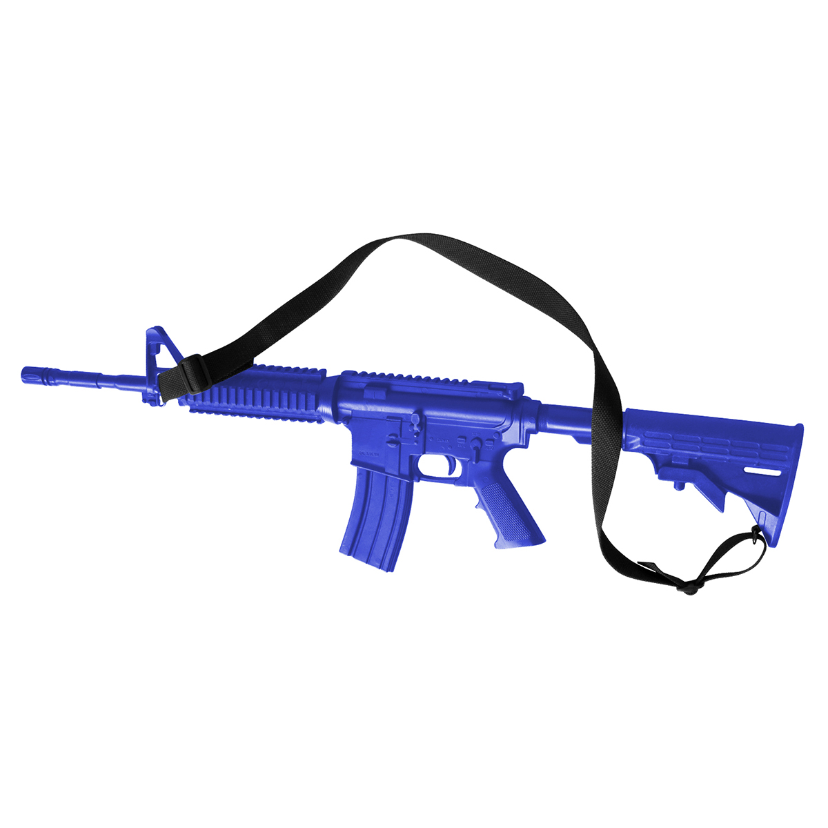 Realistic TP Rubber M4 Rifle Training Gun ( E401 ) 35" - Blue - Click Image to Close