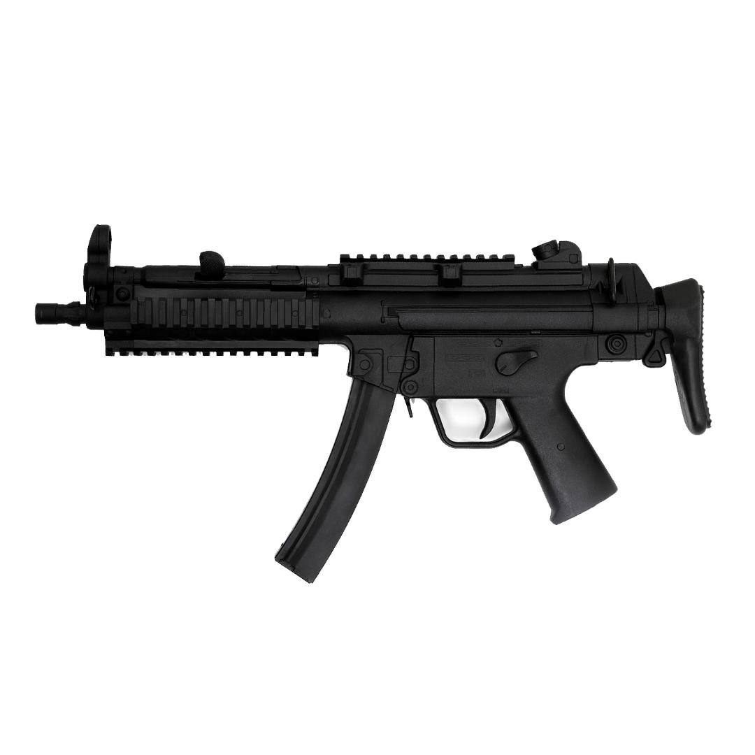 Realistic TP Rubber Sub Machine Training Gun : Black ( E432) 27" - Click Image to Close