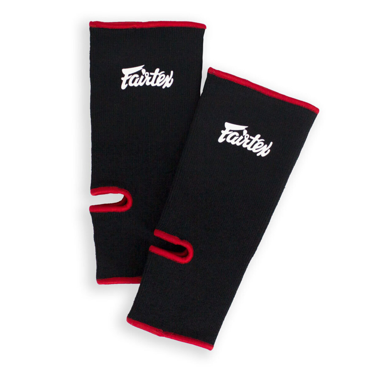Fairtex AS1 Muay Thai Ankle Supports - Black/Red - Click Image to Close