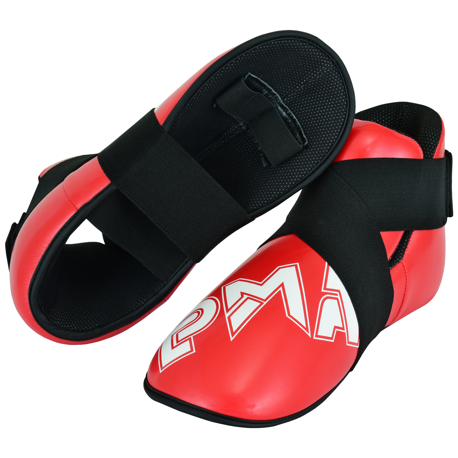 Semi Contact Elite Glossy Sparring Boots - Red - NEW - Click Image to Close