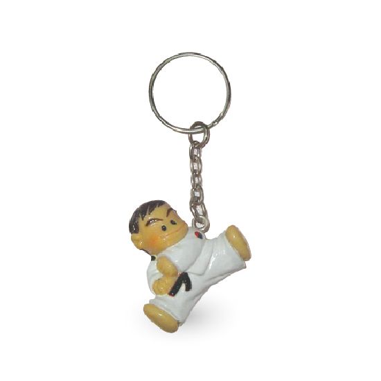 Taekwondo Figurine Kick Key Chain - H501 - Click Image to Close