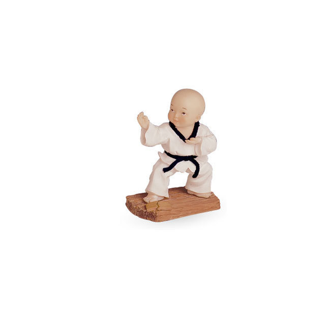 Taekwondo Side Kick Figure - Black V - ( H963 ) - Click Image to Close