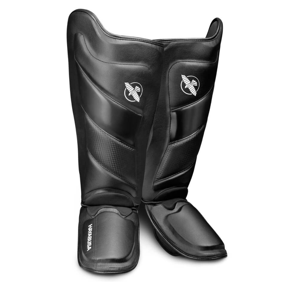 Hayabusa T3 Striking Shin Guards - Black - Click Image to Close