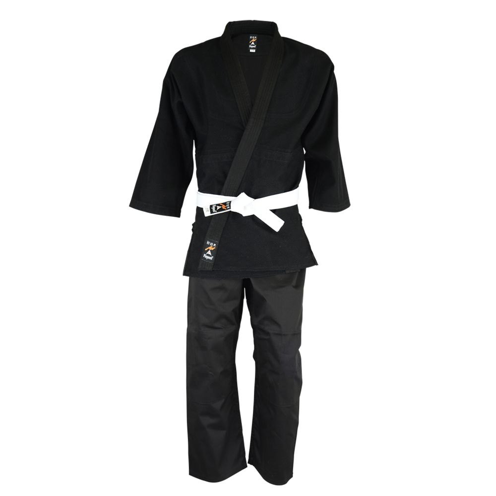 Playwell Adults Judo Suit - Black 450g - Click Image to Close