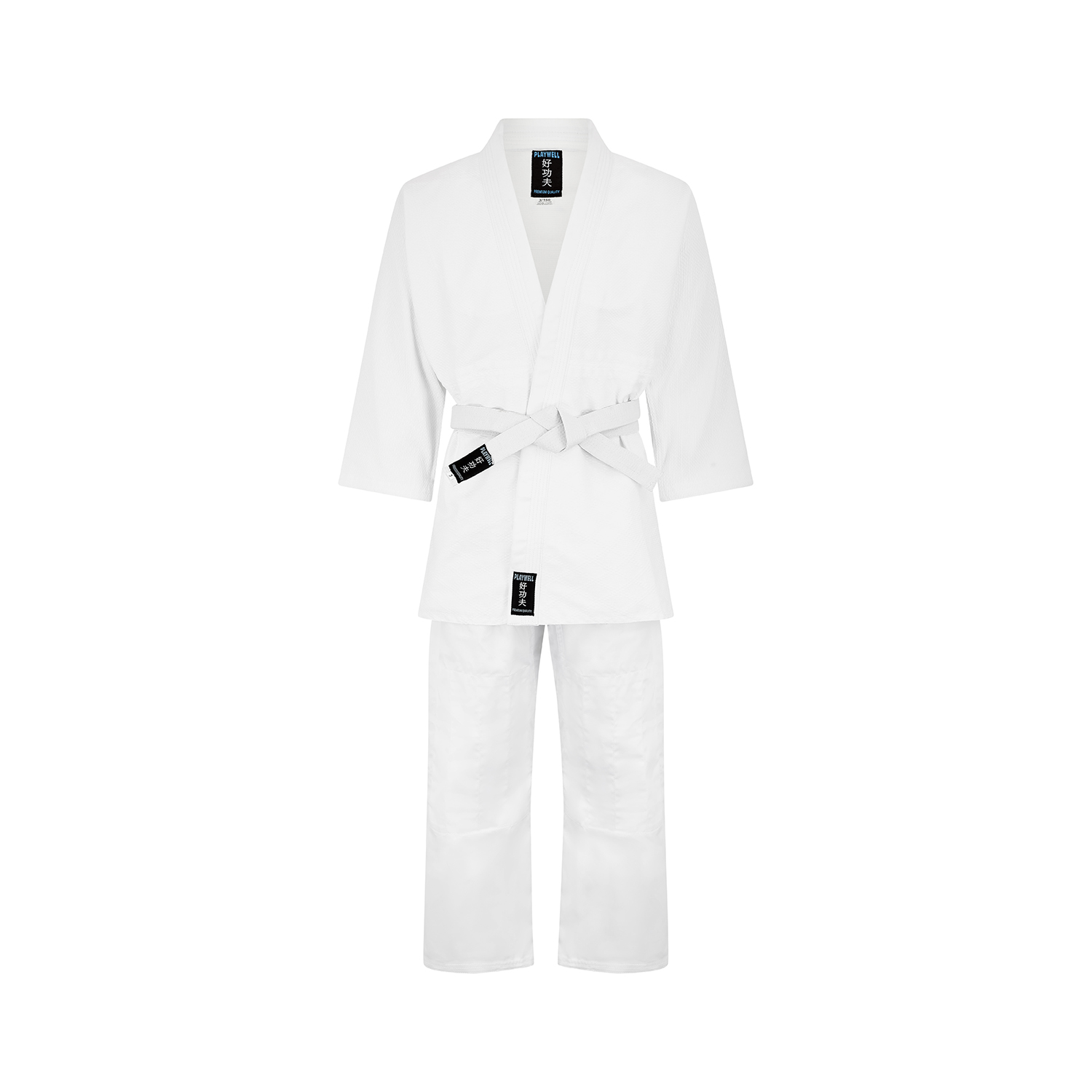 Playwell Premium Kids Judo Suit - White 380g - Click Image to Close
