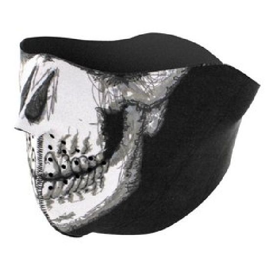 Ninja Half Face Skull Mask Balaclava - Click Image to Close