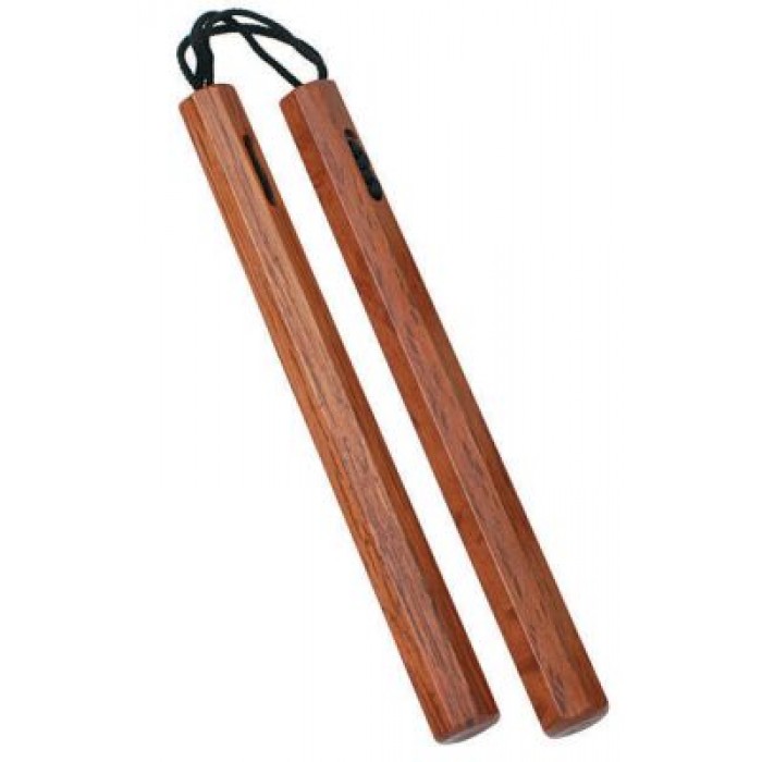 NR-036: Nunchaku Octangonal with Cord: Red Oak - PRE ORDER - Click Image to Close