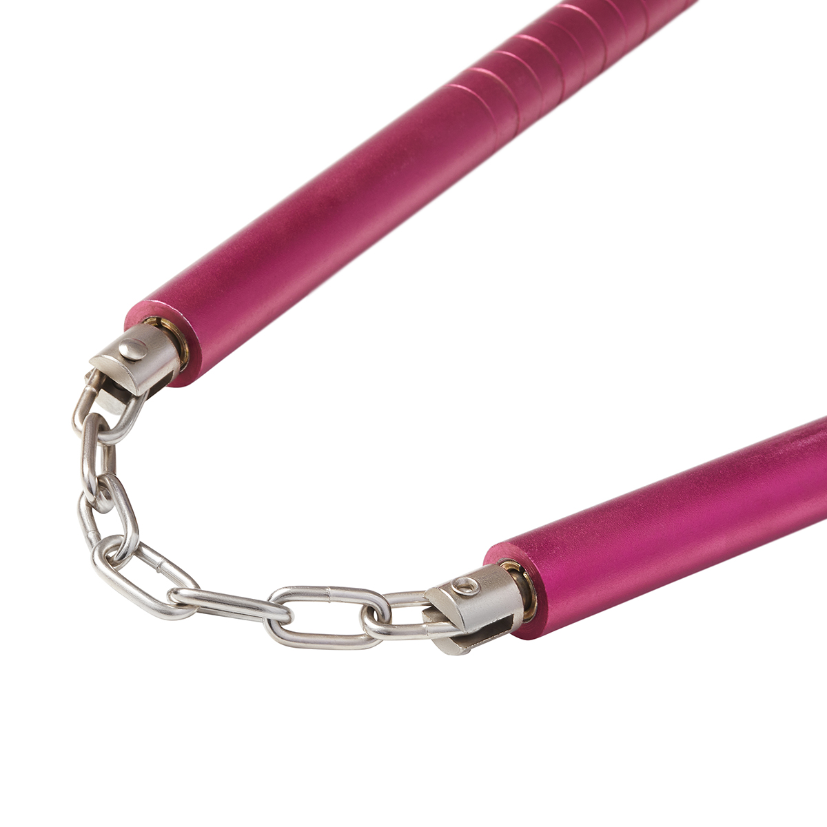 Heavy Slim Aluminium Nunchaku With Chain Pink 10