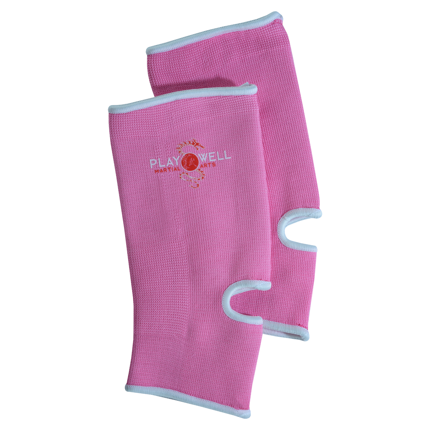 Playwell Muay Thai Elasticated Ankle Support - Pink - Click Image to Close