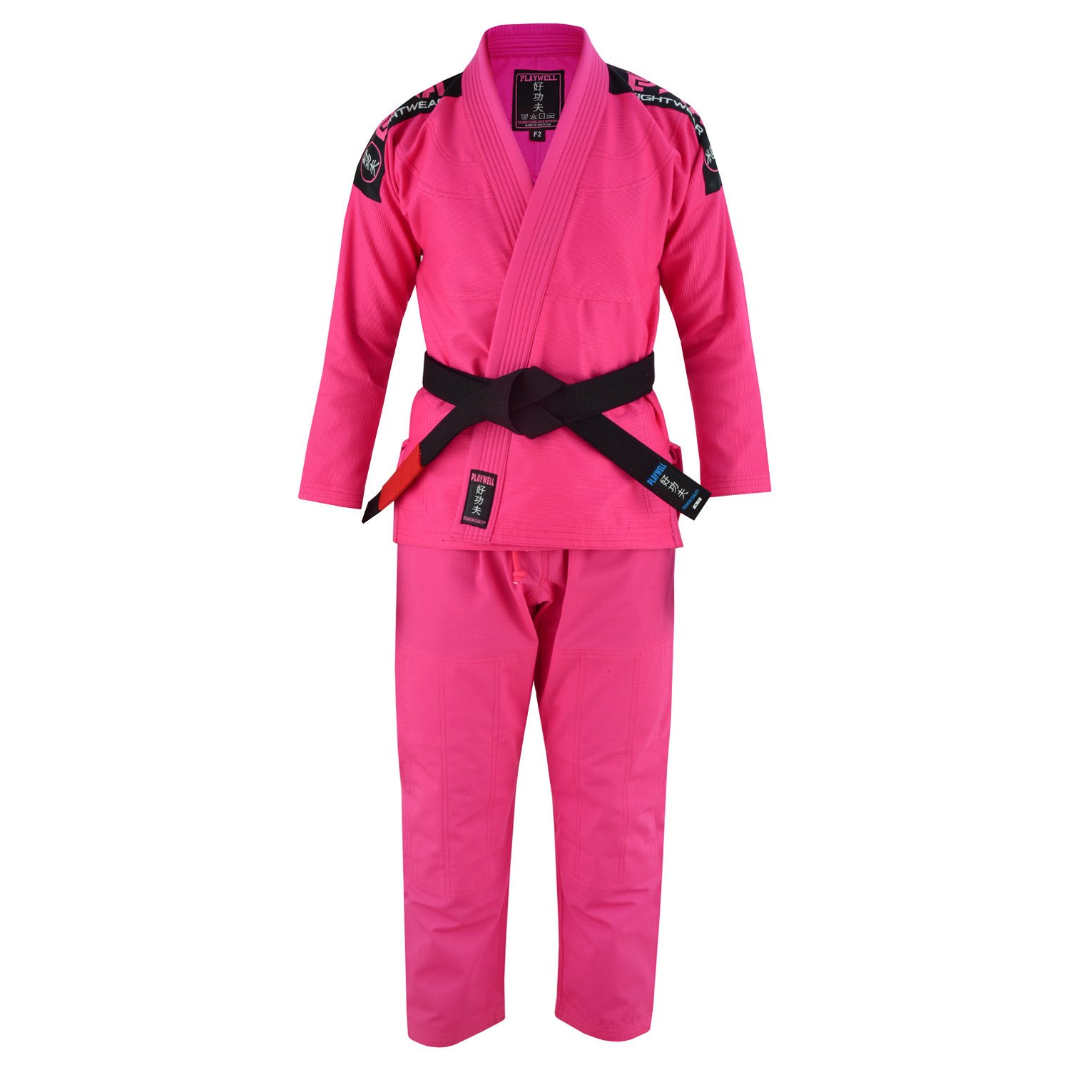 Playwell Adults Ladies Pro Elite BJJ Jiu Jitsu Gi - Pink - Click Image to Close