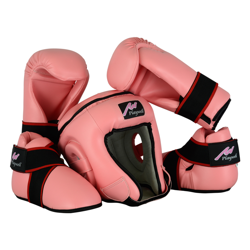 Ladies Pink Semi Contact Sparring Set - Click Image to Close