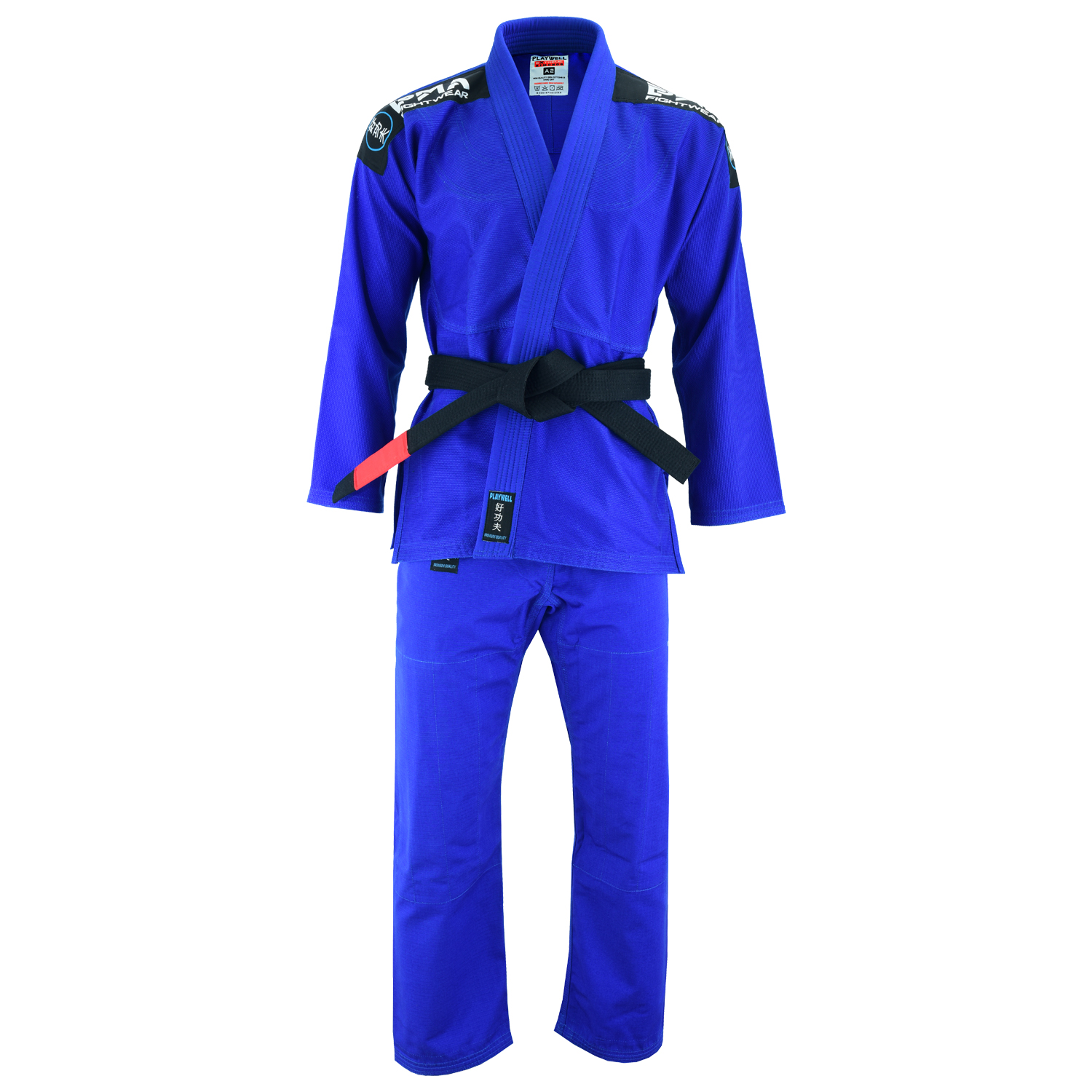 Playwell Adults Mens Pro Elite BJJ Jiu Jitsu Gi - Blue - Click Image to Close