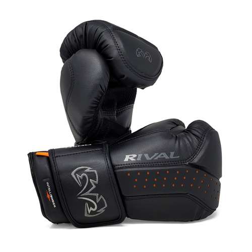 Rival Boxing RB10 Intelli Shock Bag Gloves - Black - Click Image to Close