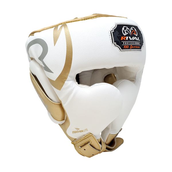 Rival Boxing RHG100 Proffessional Sparring Head Guard - White - Click Image to Close