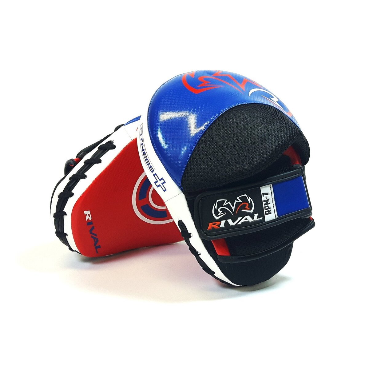 Rival Boxing RPM7 Fitness Punch Mitts - Blue - Click Image to Close