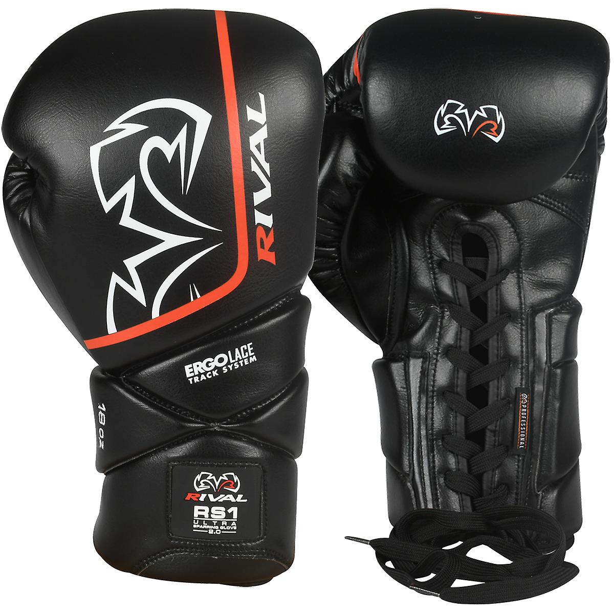 Rival Boxing RS1 2.0 Ultra Sparring Gloves - Black - Click Image to Close