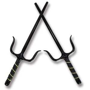 Sai Octagonal Black Daggers - Click Image to Close