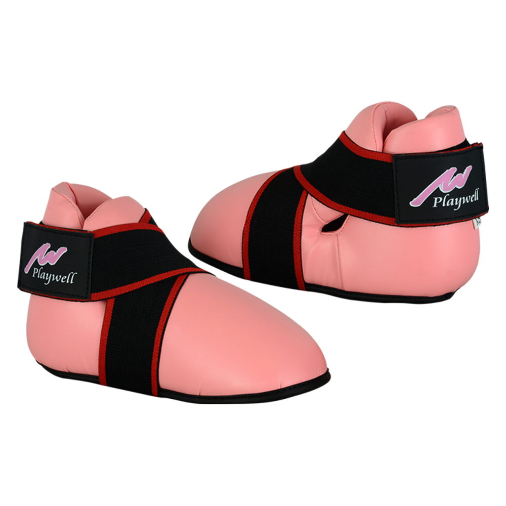 Semi Contact Point Sparring Boots - Pink - Click Image to Close